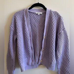 Madewell purple/lilac knit cardigan size S
